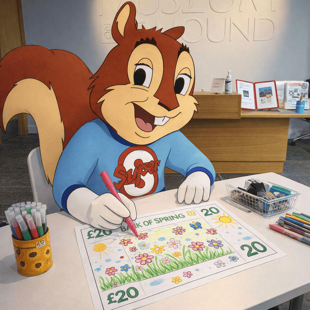 Super Squirrel in the Museum